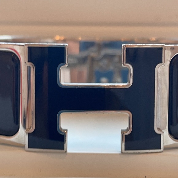RARE Hermès Enamel Wide Clic Clac H Bracelet - Picture 10 of 14